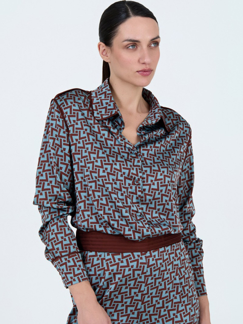 Camisa estampado geométrico