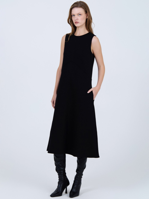 Vestido negro sin manga