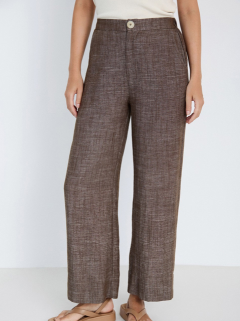 Pantalón recto topo