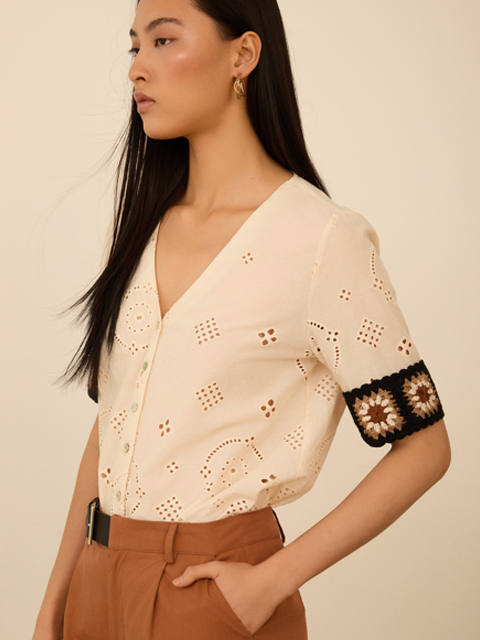 Blusa puño crochet
