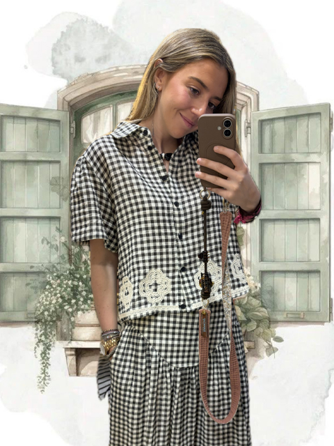 Camisa vichi bordado
