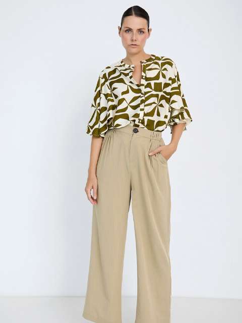 Pantalón fluido recto