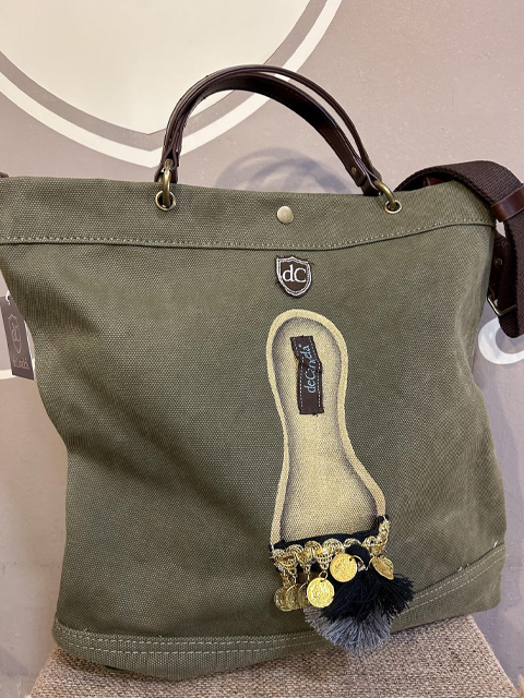 Bolso loneta sandalia monedas