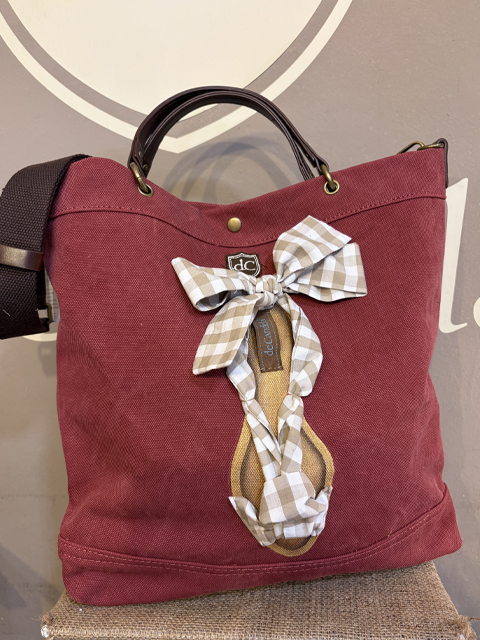 Bolso loneta cereza sandalia vichi
