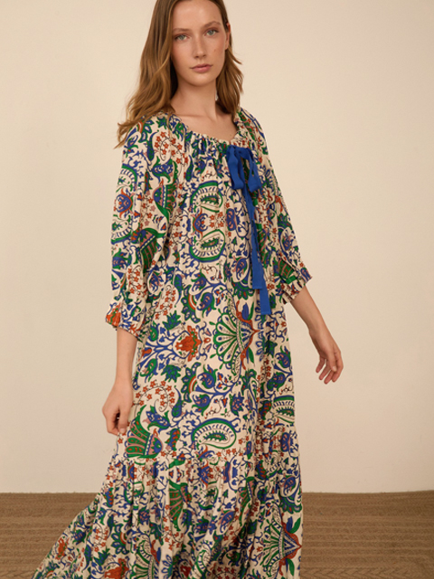 Vestido algodón estampado