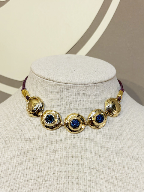 Collar solmara drusa azul