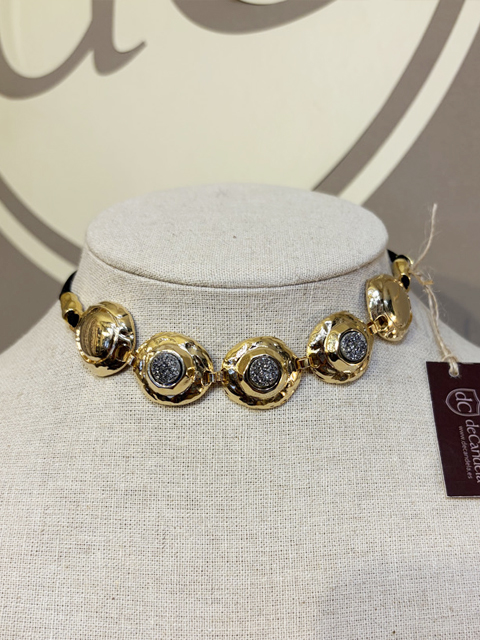 Collar Solmara drusa plata